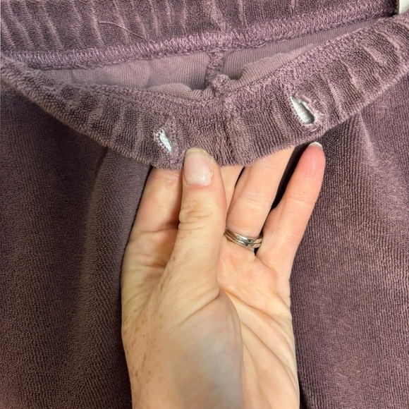 The Great. Microterry Track Jogger Pants in Vintage Mulberry Purple Size 2 - Picture 8 of 12